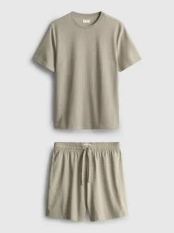 Pijama corto con textura