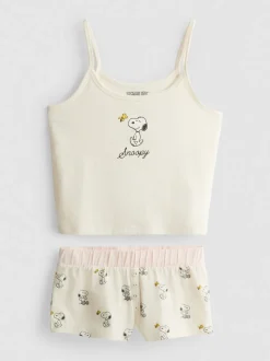 Pijama corto de algodón de Snoopy