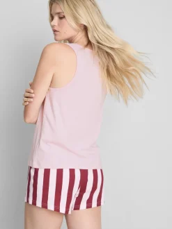 Pijama corto de algodón puro estampado