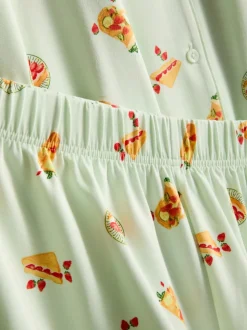 Pijama corto de corte boyfriend estampado