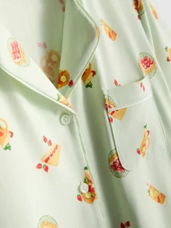 Pijama corto de corte boyfriend estampado