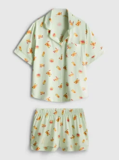 Pijama corto de corte boyfriend estampado
