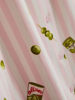 Pijama corto de corte boyfriend estampado