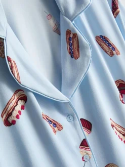 Pijama corto de corte boyfriend estampado