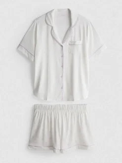 Pijama corto de corte boyfriend estampado