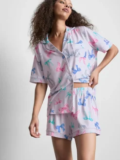 Pijama corto de corte boyfriend