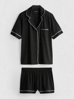 Pijama corto de corte boyfriend