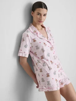Pijama corto estampado boyfriend con ositos