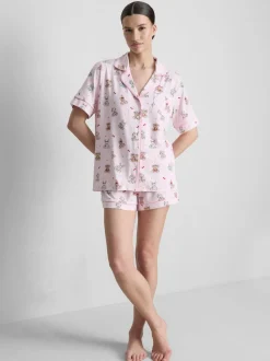Pijama corto estampado boyfriend con ositos