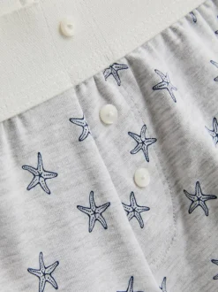 Pijama corto estampado con mucho algodón