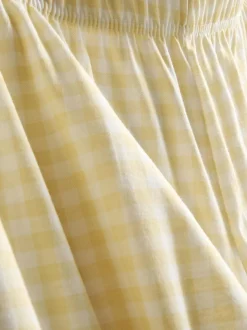 Pijama de algodón con estampado a cuadros vichy