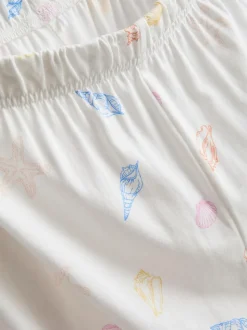 Pijama de algodón con estampado de conchas
