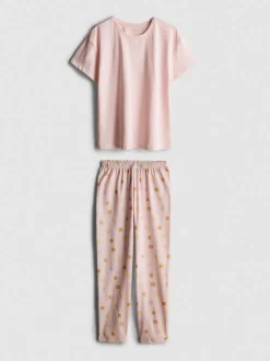 Pijama de algodón estampado