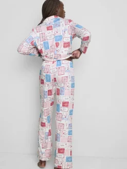 Pijama estampado de corte boyfriend