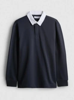 Polo de rugby con alto porcentaje de algodón