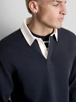 Polo de rugby con alto porcentaje de algodón