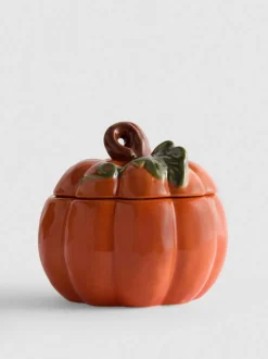 Ramequín para sopa con forma de calabaza de cerámica
