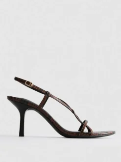 Sandalias de tacón con tiras