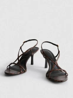 Sandalias de tacón con tiras