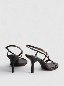 Sandalias de tacón con tiras
