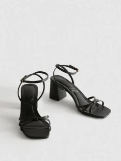 Sandalias de tacón de tiras