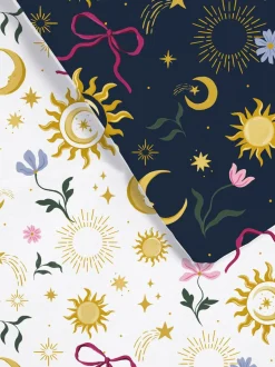 Set de funda nórdica con detalles celestes y algodón
