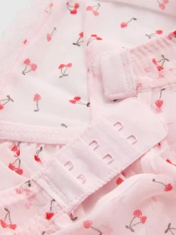 Set de lencería con picardías en malla estampada