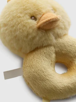 Sonajero de pato de peluche
