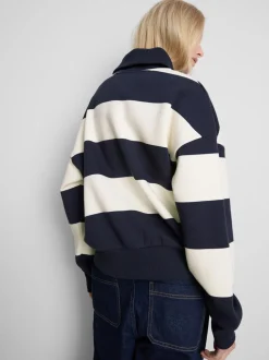 Sudadera a rayas con 1/2 cremallera By Coleen