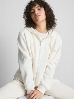 Sudadera básica con capucha en mezcla de algodón