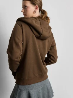 Sudadera básica con capucha en mezcla de algodón