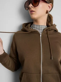 Sudadera básica con capucha en mezcla de algodón