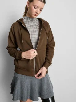 Sudadera básica con capucha en mezcla de algodón