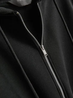 Sudadera básica con capucha y cremallera