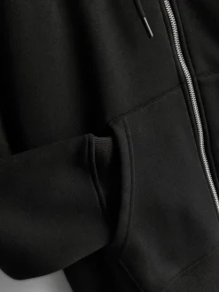 Sudadera básica con capucha y cremallera
