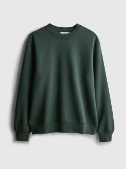 Sudadera básica con cuello redondo
