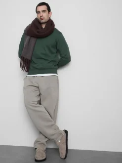 Sudadera básica con cuello redondo
