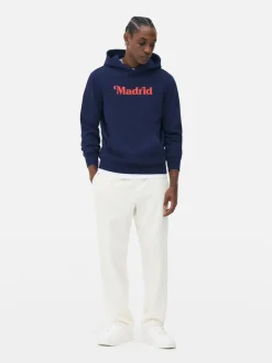 Sudadera con capucha y estampado gráfico «Madrid»