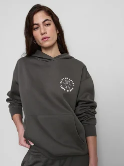 Sudadera con capucha y gráfico en mezcla de algodón
