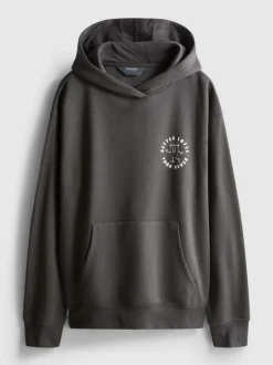 Sudadera con capucha y gráfico en mezcla de algodón