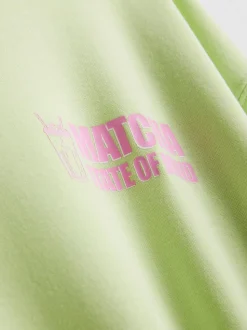 Sudadera con capucha y gráfico en mezcla de algodón
