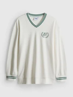 Sudadera con cuello de pico y mucho algodón Prince