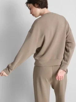 Sudadera de cuello redondo en mezcla de modal