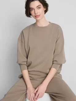 Sudadera de cuello redondo en mezcla de modal