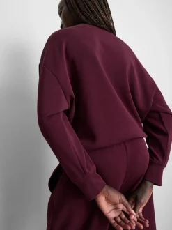 Sudadera de cuello redondo en mezcla de modal