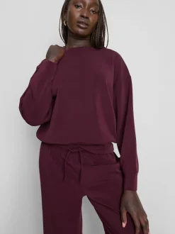 Sudadera de cuello redondo en mezcla de modal