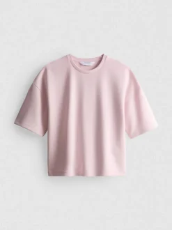 Sudadera de manga corta con hombros caídos