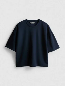 Sudadera de manga corta con hombros caídos