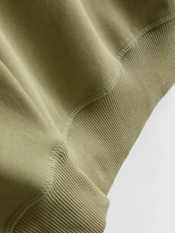 Sudadera extragrande de algodón con cuello redondo
