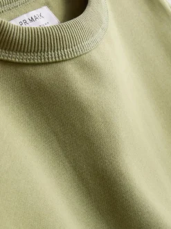 Sudadera extragrande de algodón con cuello redondo